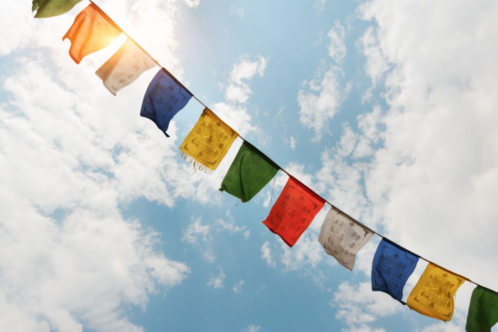 Banderas de oración tibetanas